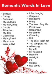 List Of Romantic Words In Love Grammarvocab