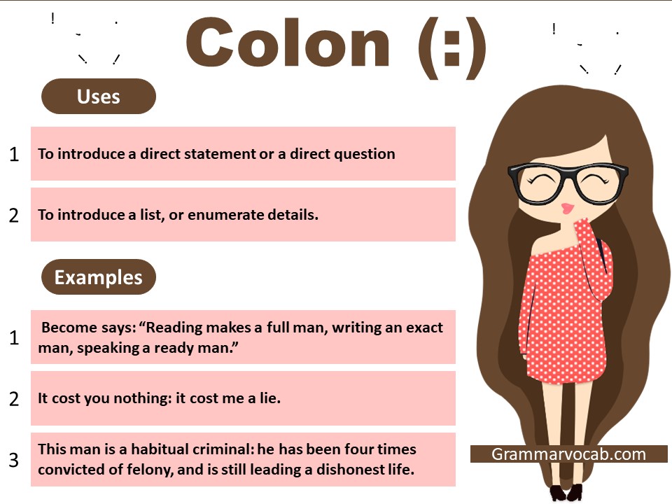 use of colon