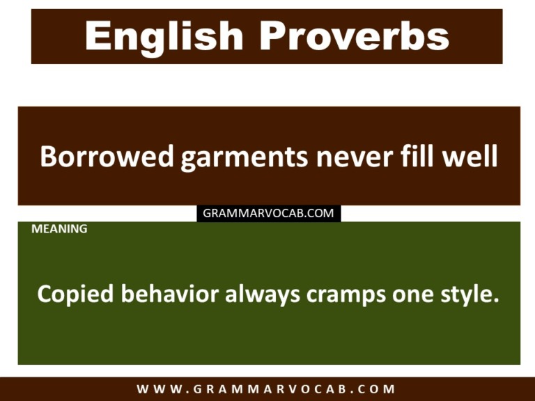 List of Proverbs in English - GrammarVocab