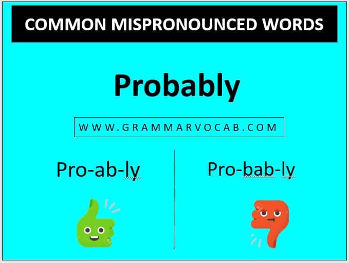 mispronounced words