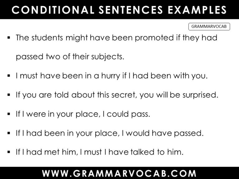 Types Of Conditional Sentences | Conditional Sentence Structure ...