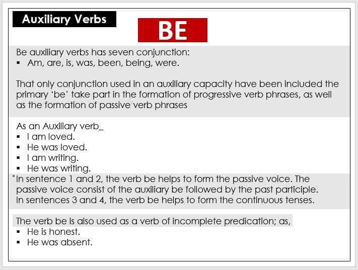 what is auxiliary verb