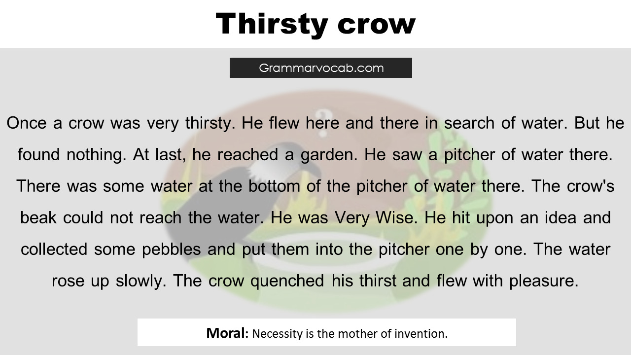 thirsty crow