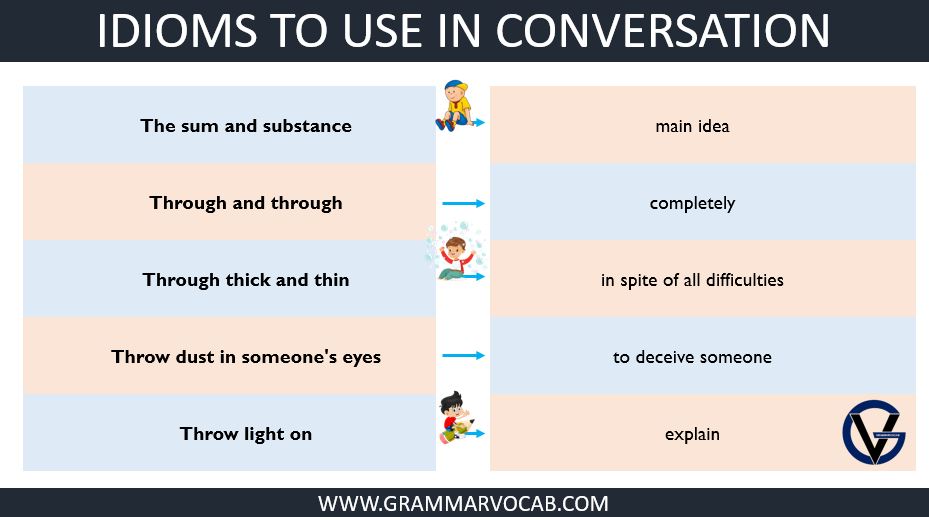 idioms to use in conversation