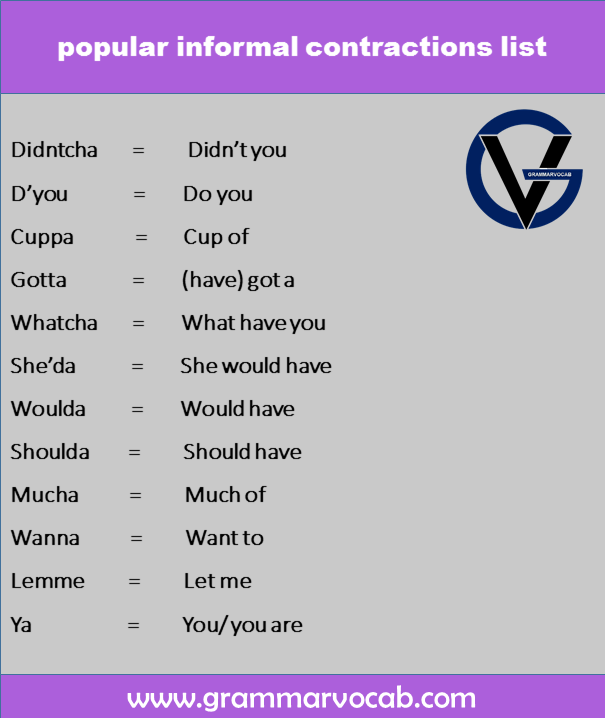 informal contraction