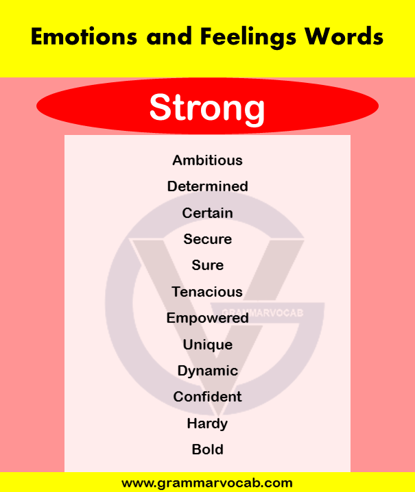 feeling words list