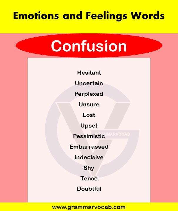 Emotions and Feelings Words