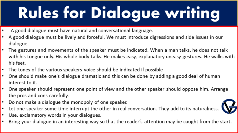 Basic Rules For Dialogue Writing How To Write Dialogue GrammarVocab