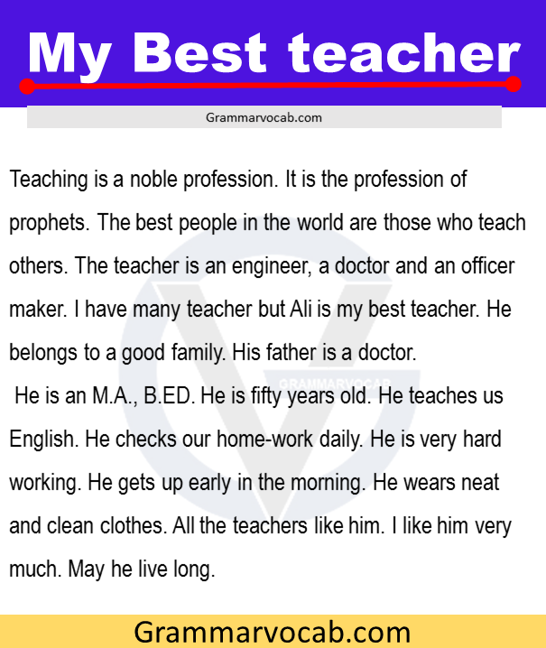 best teacher essay