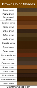 All Color Name List PDF Download - Color Shades Names - GrammarVocab