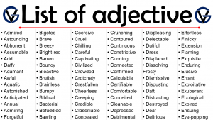 500+ List of Adjective Words - Definition of Adjective - GrammarVocab