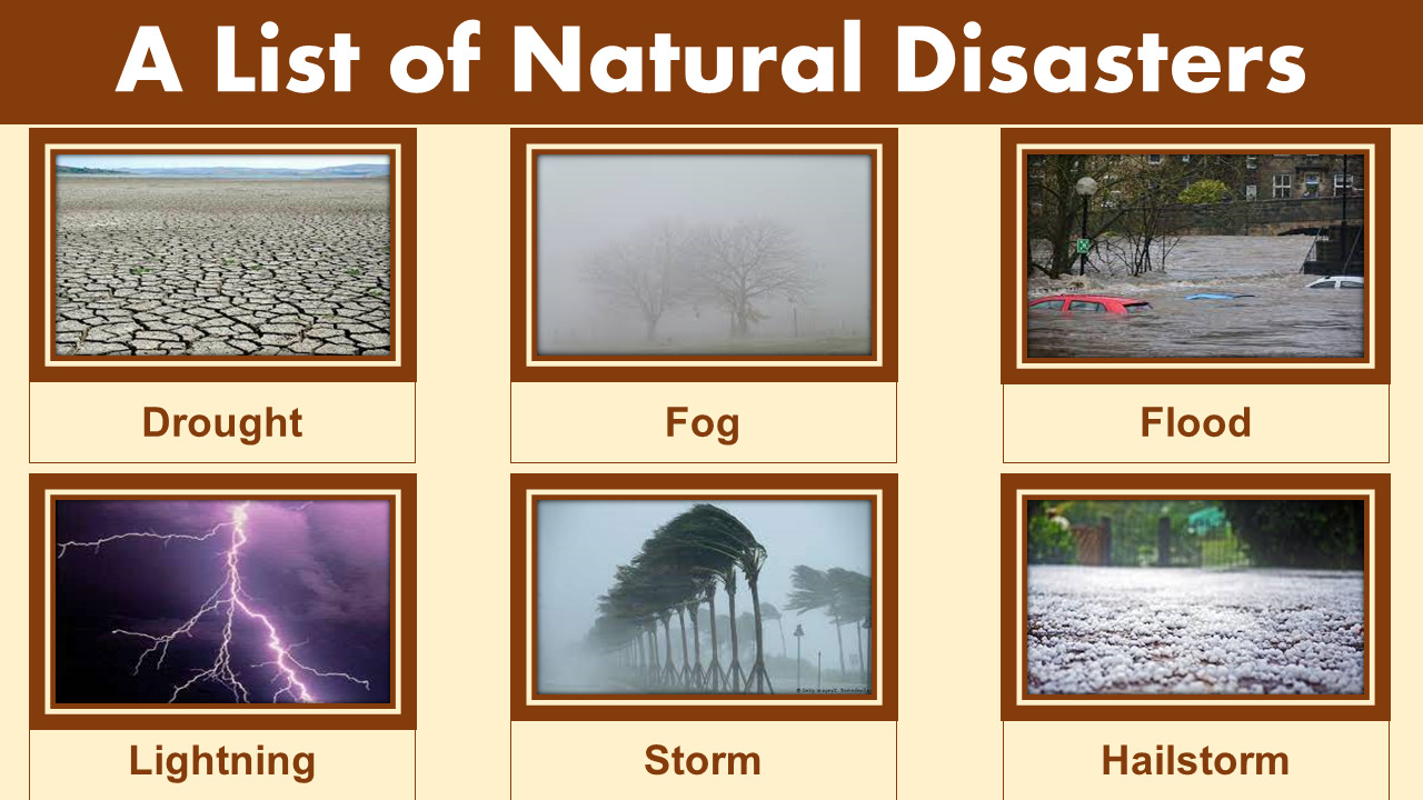 A List of Natural Disasters
