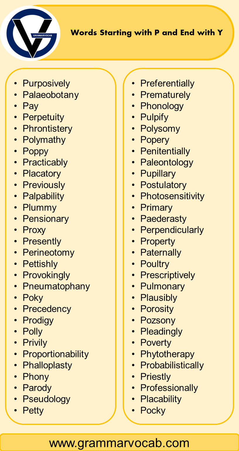 Words That Start with P
