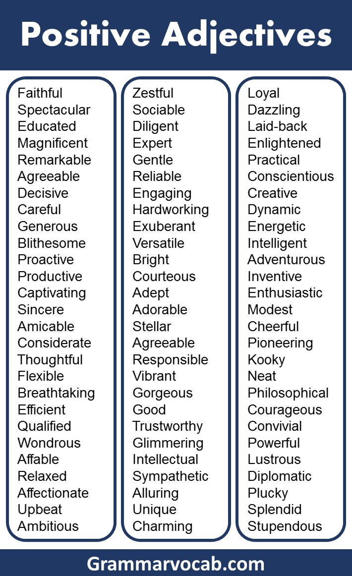 50 Good Descriptive Words For People GrammarVocab