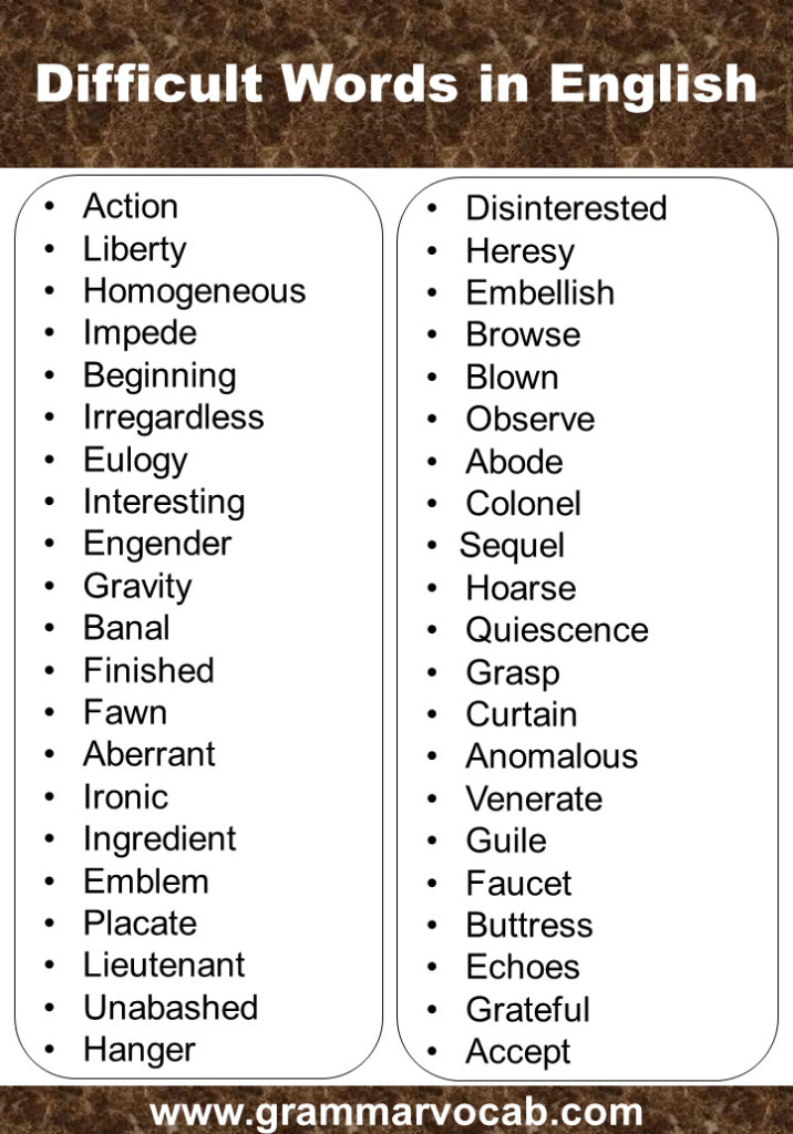 How To Read Difficult Words In English - Free Printable Template