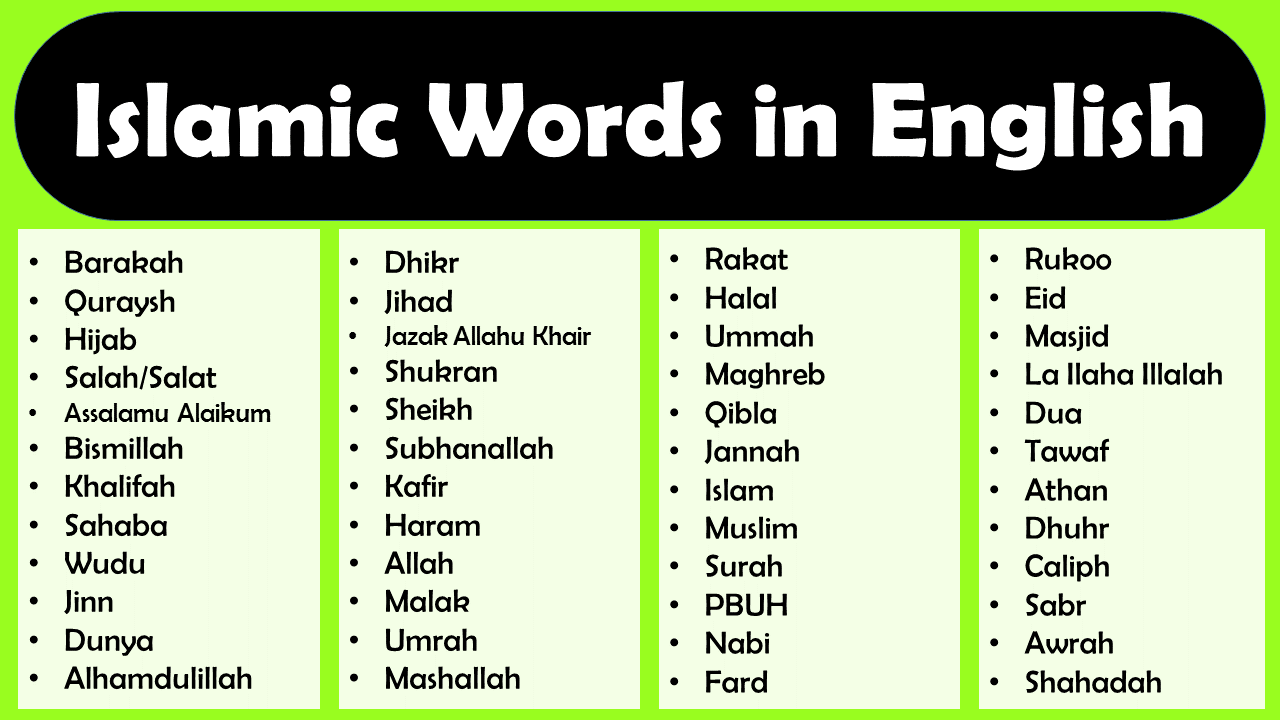 Islamic Words in English