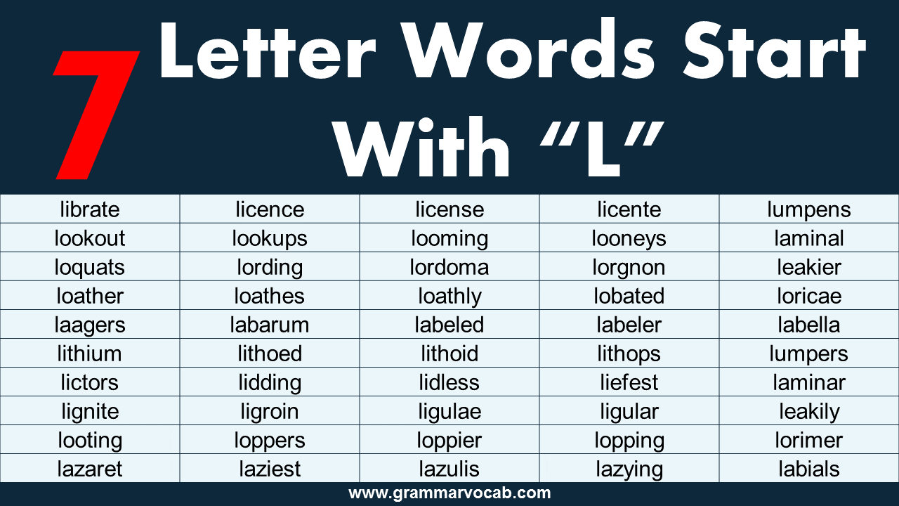 Seven Letter Words Starting With L