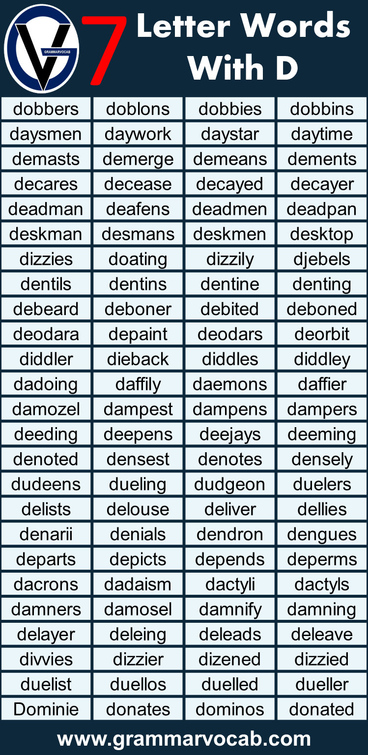 7 letter words list