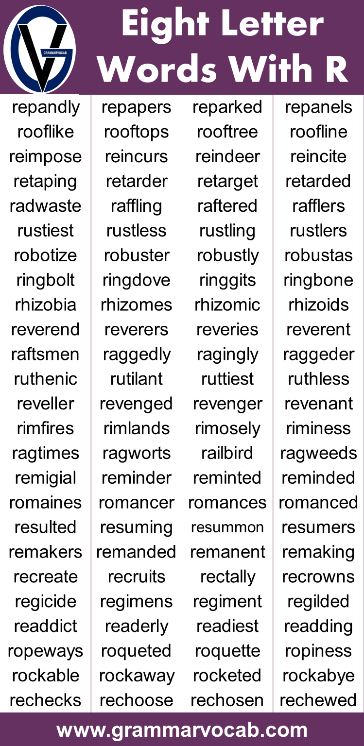 Eight Letter Words That Start With R