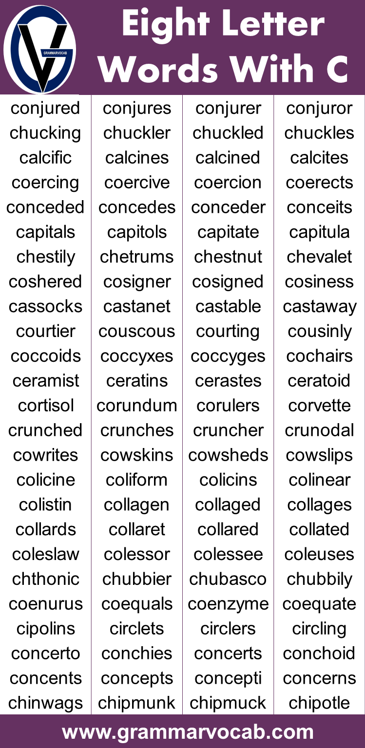 list of words start with c