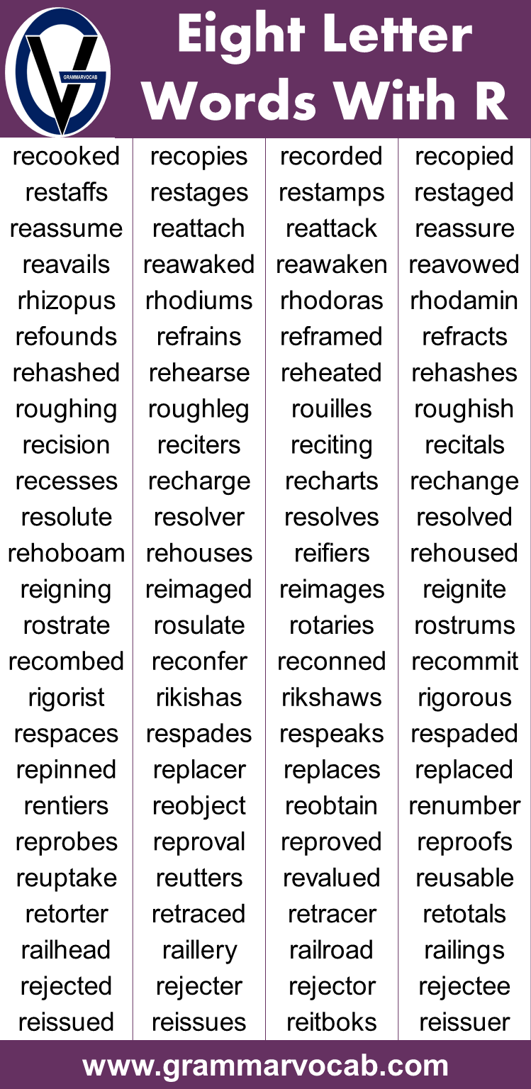 Eight Letter Words That Start With R