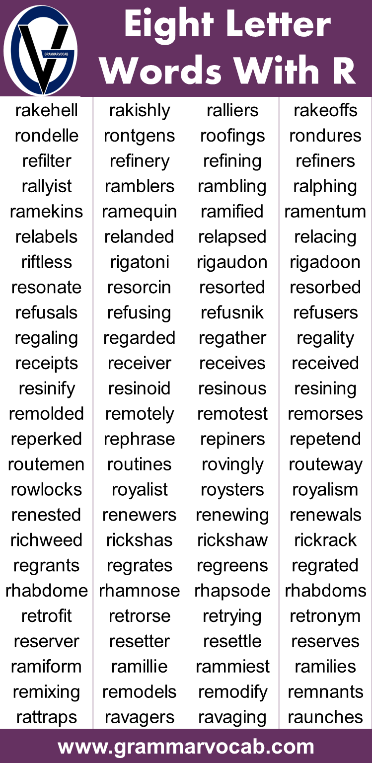 Eight Letter Words That Start With R