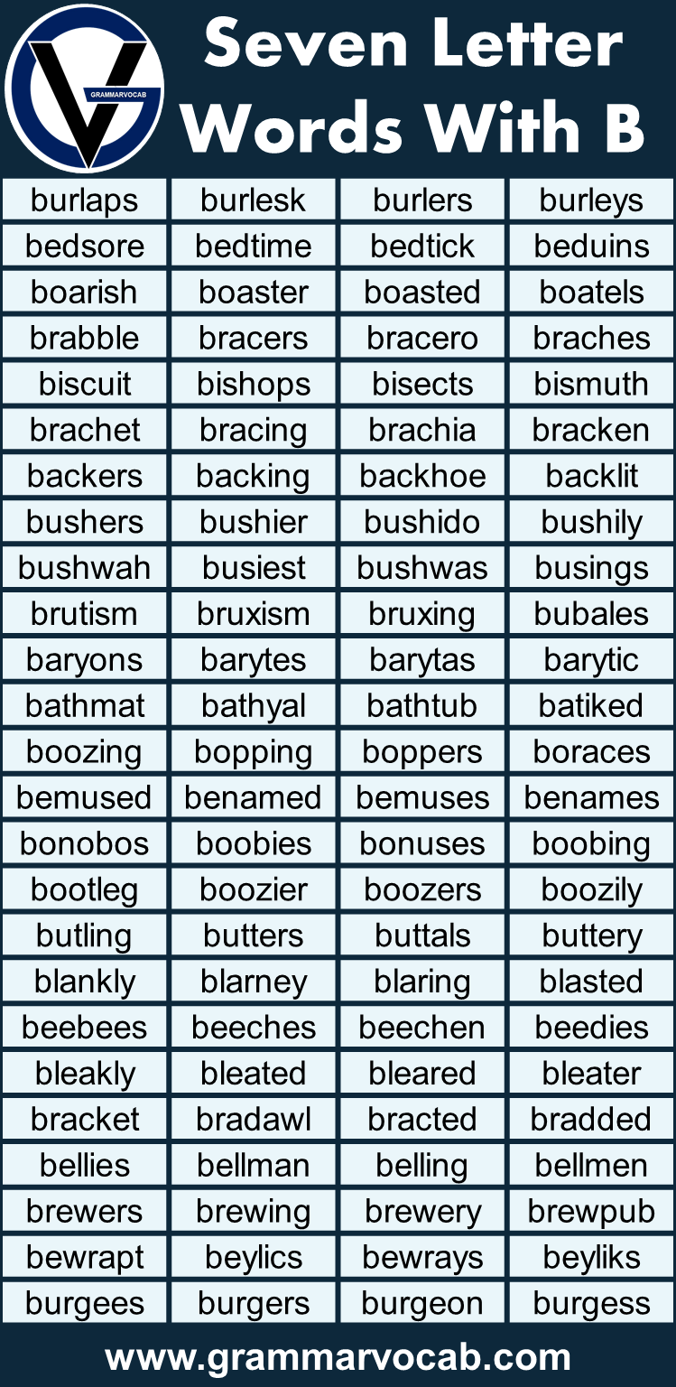 7 letter words list