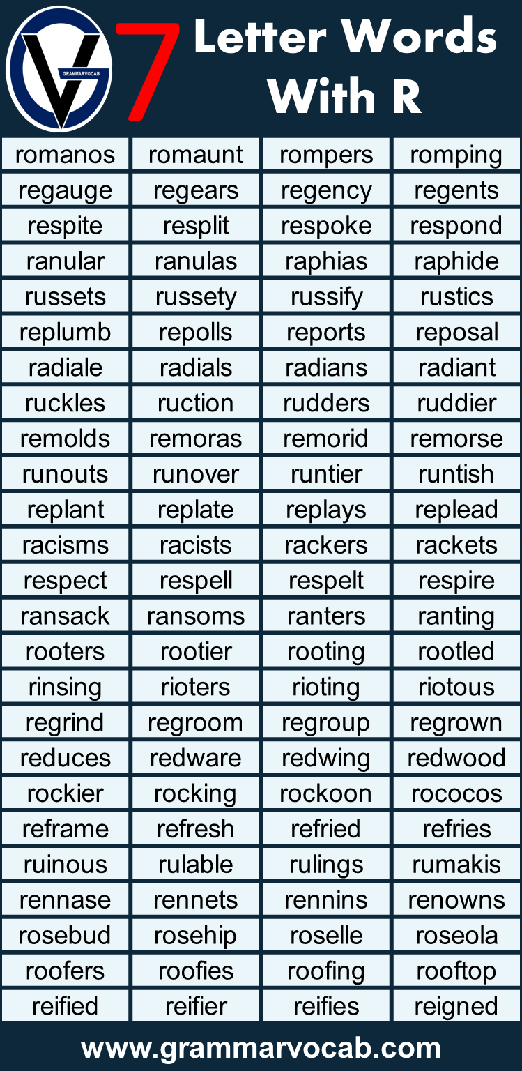 Seven Letter Words Starting With R