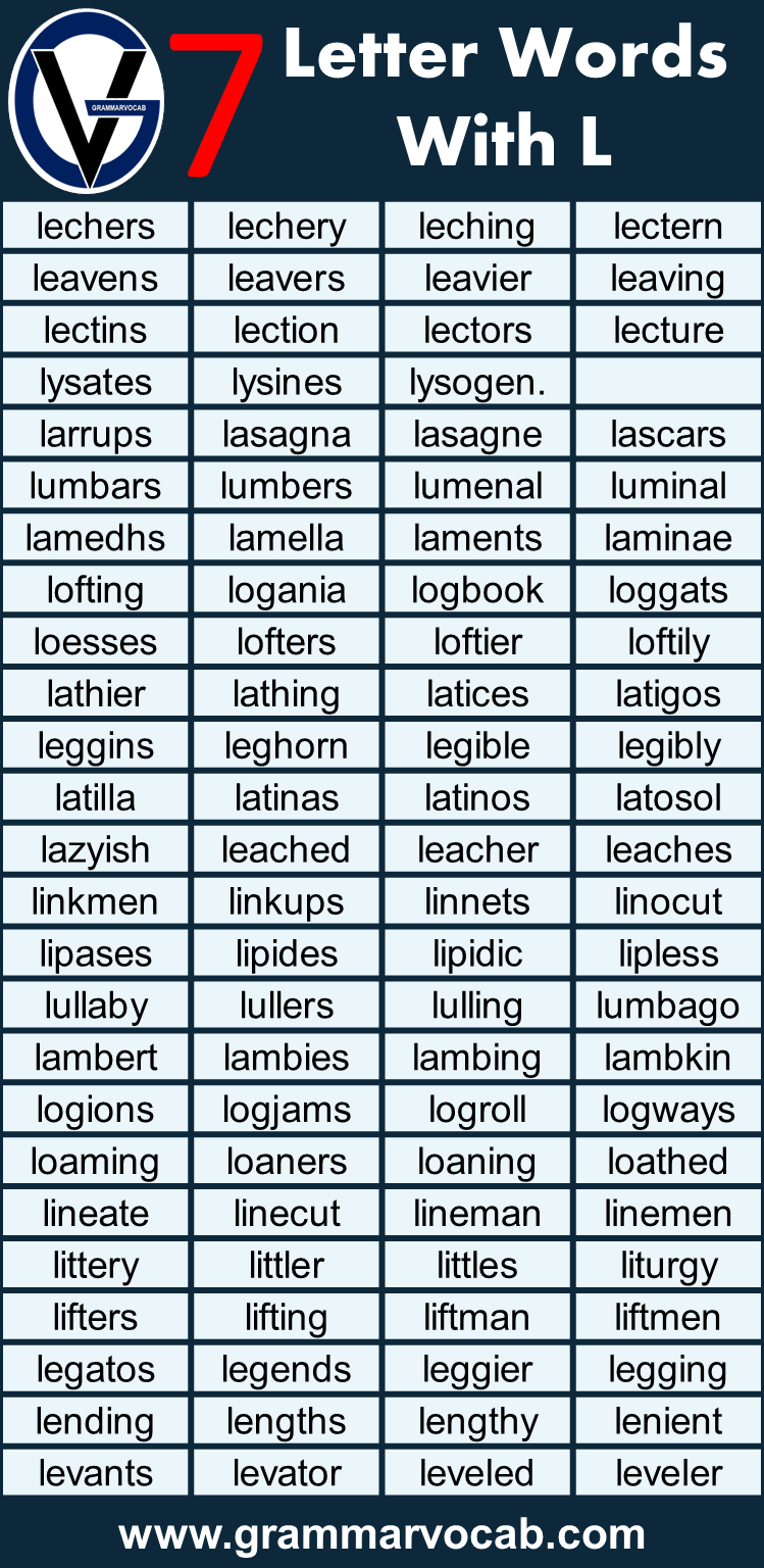 Seven Letter Words Starting With L