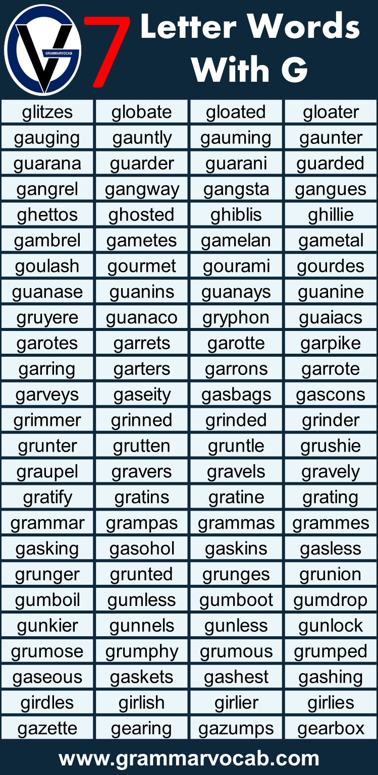 words that start with g