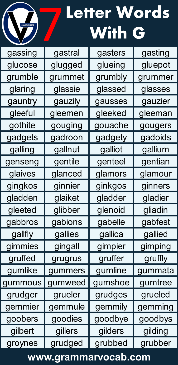 words that start with g