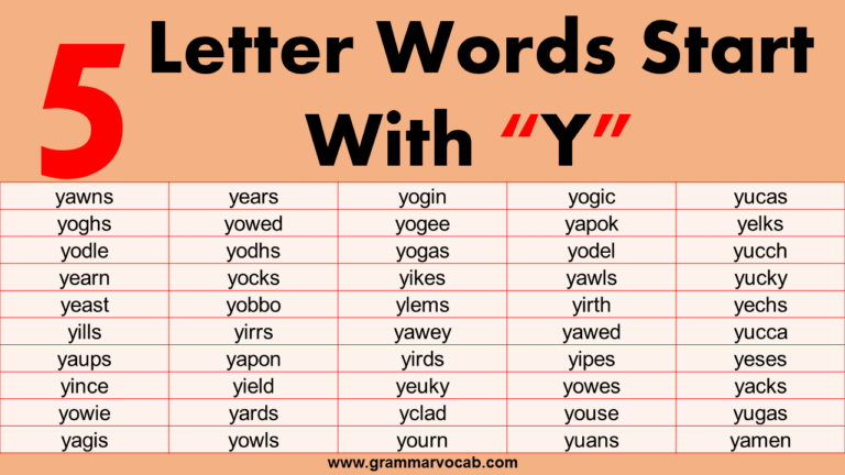 five letter words with t and y