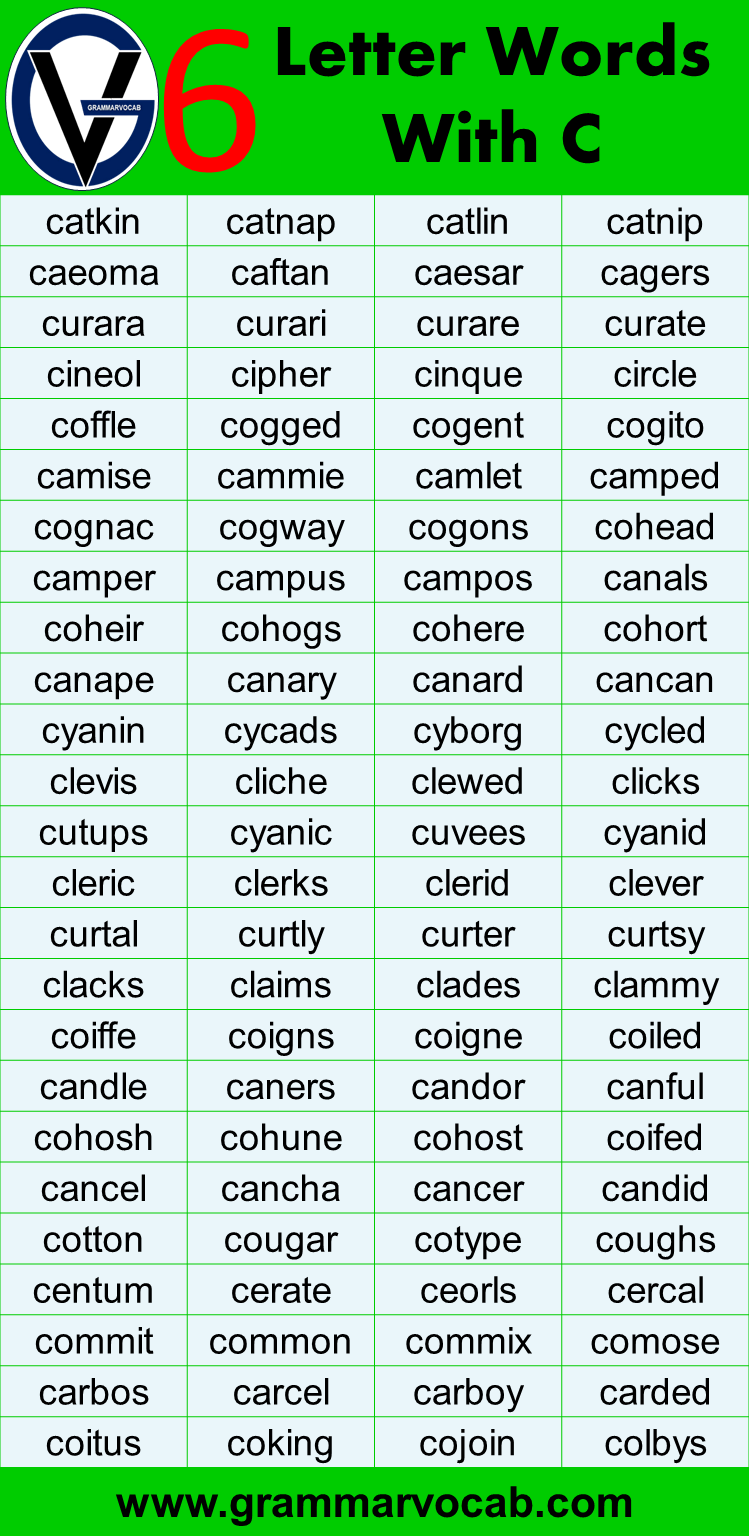 list of six letter words