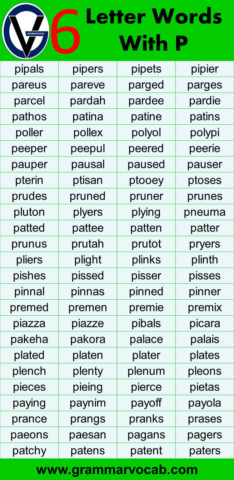 words that start with p