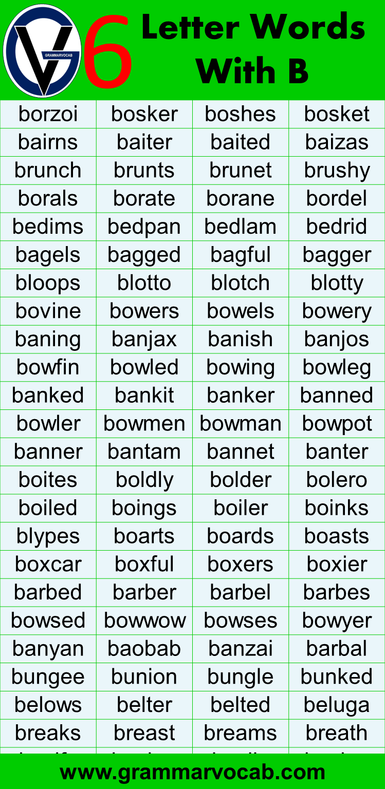 words that start with b