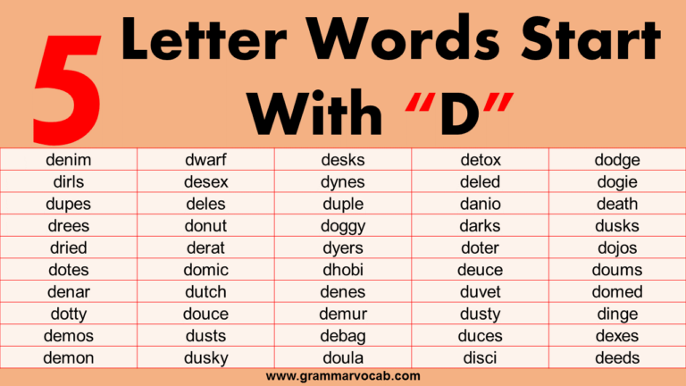 Ou D 5 Letter Words