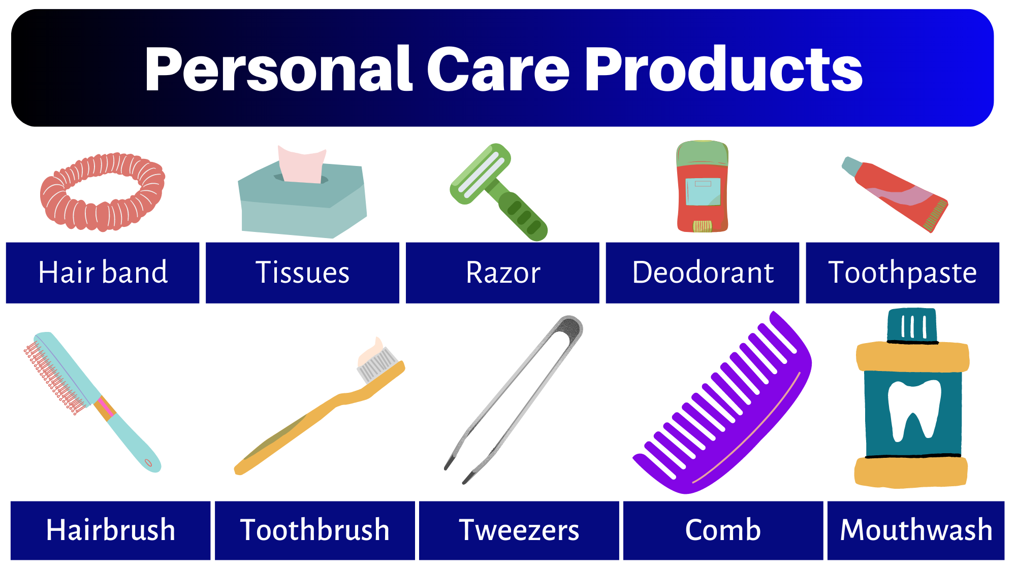 list-of-personal-care-products-grammarvocab