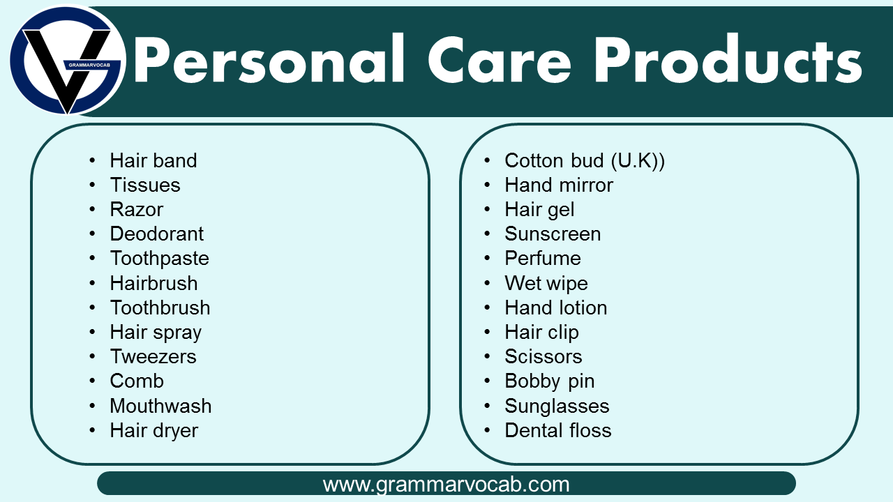 List of Personal Care Products