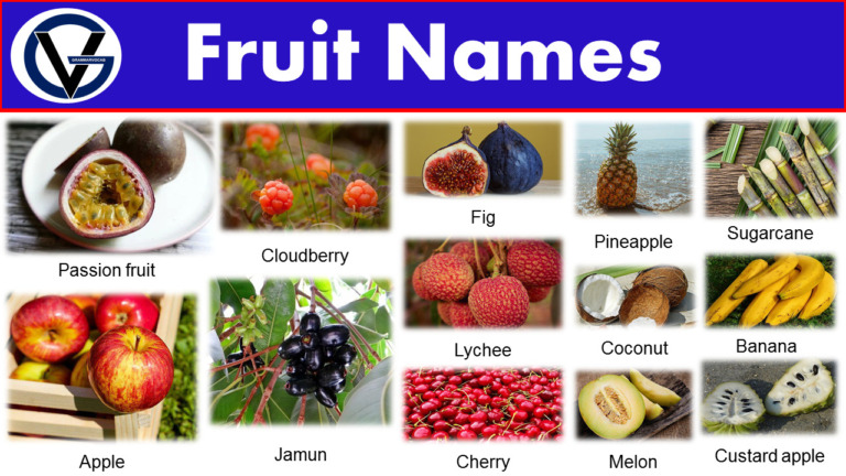 List of All Fruit Names With Pictures | Download PDF - GrammarVocab