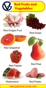 List of Red Fruits and Vegetables Name | Pictures - GrammarVocab