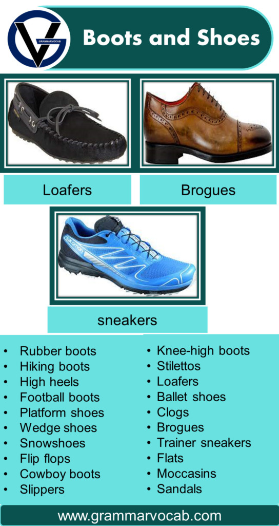 Different Types Boots and Shoes | PDF - GrammarVocab