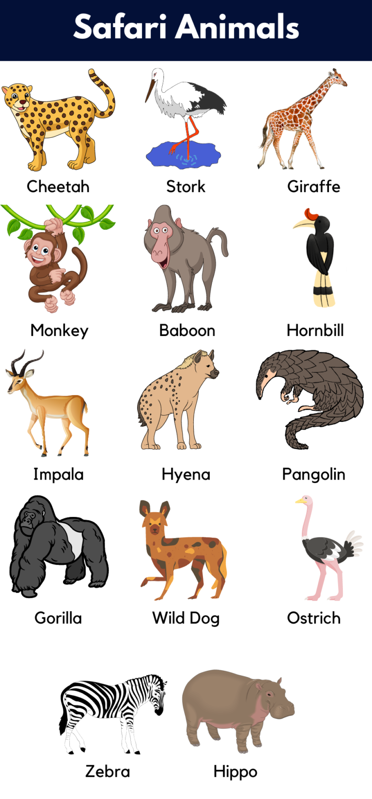 list-of-safari-animals-names-with-pictures-grammarvocab