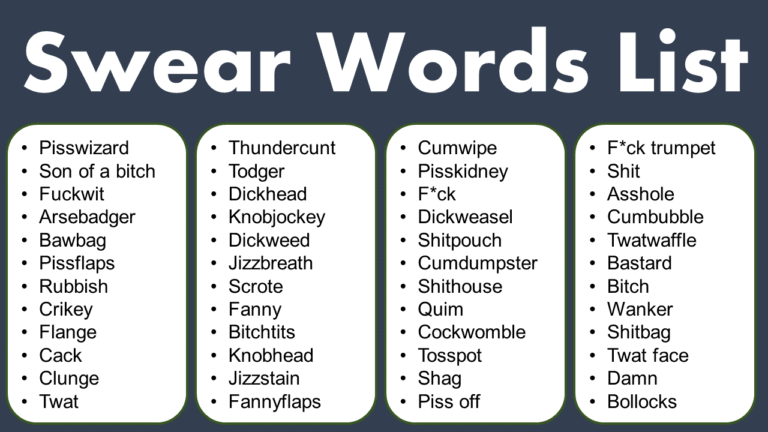 Top 10 Most Bad Swear Words