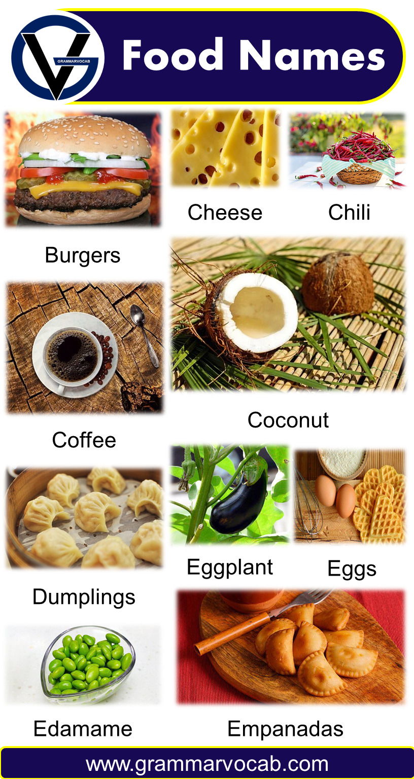 list of food from a to z