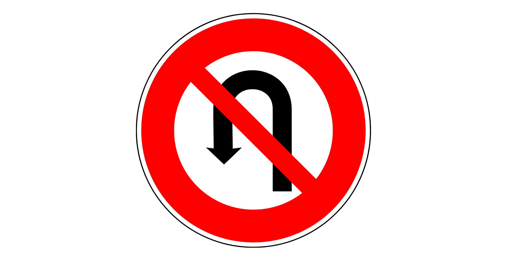 No U-Turn Signs