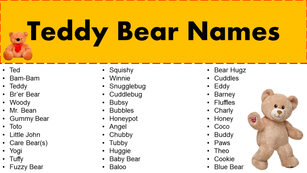 Cute names for a hot sale teddy bear from your boyfriend