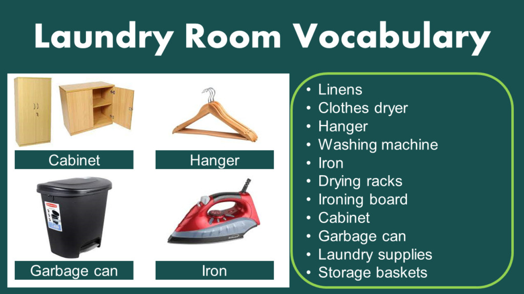 List Of Laundry Room Vocabulary Words GrammarVocab