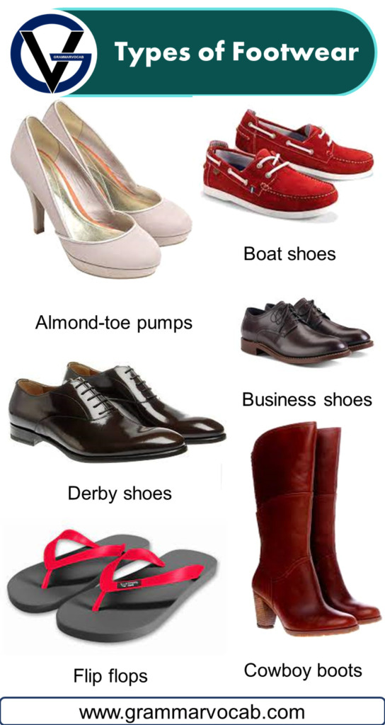 Types of Footwear: Boots, Heels and Athletic Shoes - GrammarVocab