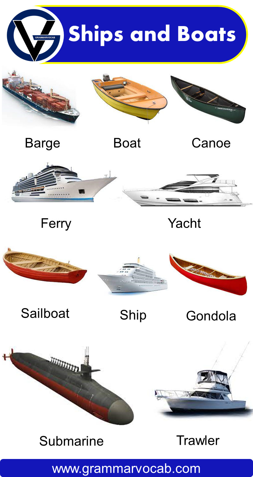 List Of Different Types Of Ships And Boats GrammarVocab