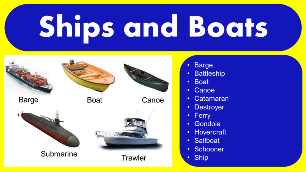 List Of Different Types Of Ships And Boats GrammarVocab